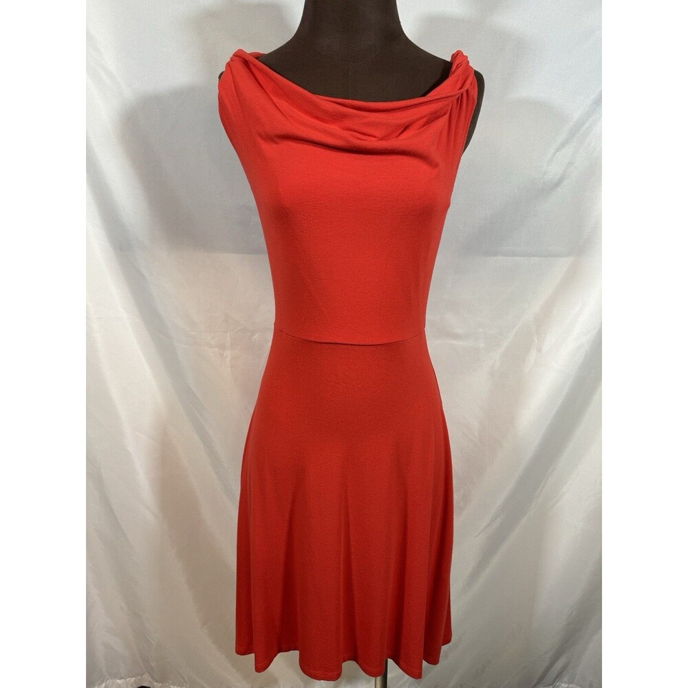 Ann Taylor XS Orange Red Dress Sleeveless